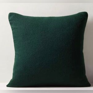 CB2 Cashmere set of 2 Forest Green pillowcases 20x 20 NWT (pillow cases only)